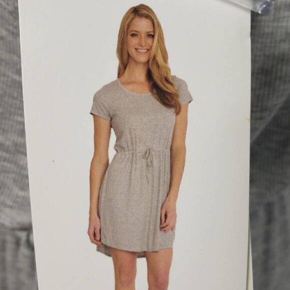 NWT Olive & Oak Casual Gray Drawstring Dress - Picture 7 of 7